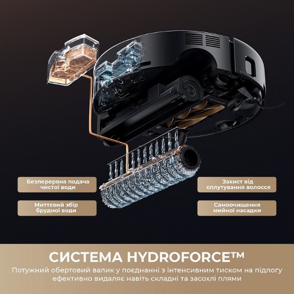 Фото - Робот-пилосос миючий Mova S70 Ultra Roller Black (RLZ52EE-Bl)
